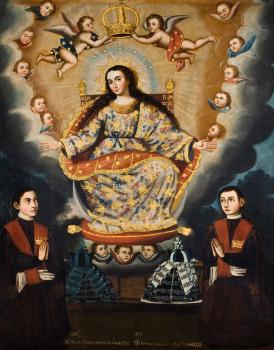 Seated Madonna with Graduation of the Garcia Brothers